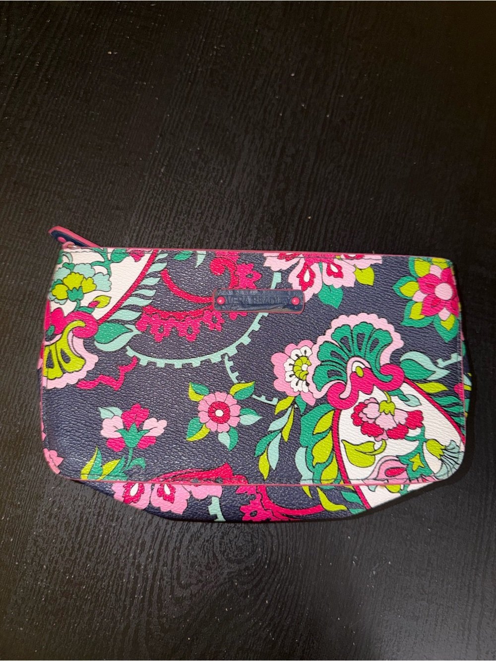 Vera Bradley Navy Multi Floral Cosmetic Pouch